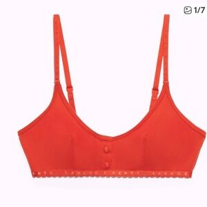 Savage X Fenty Orange Knit Bralette w/beautiful mesh lining Size 1X